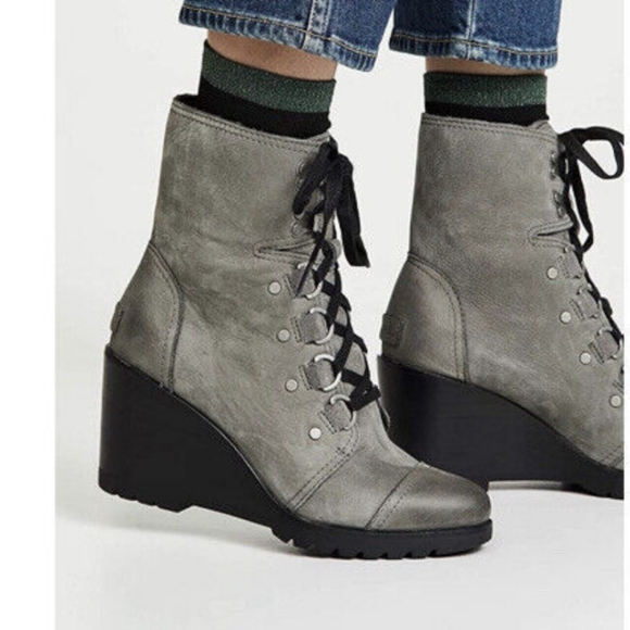 Sorel Sleep after hour wedge lace up boots - Picture 1 of 12